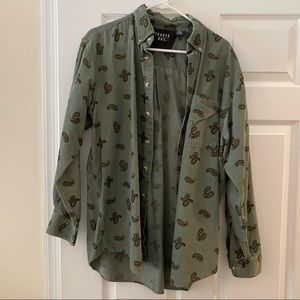 Oversized button up